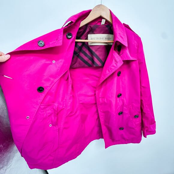 Burberry Trench Chelsea Kensington Short Belt Jacket Coat Sandringham Pink 8/6 - Picture 8 of 14